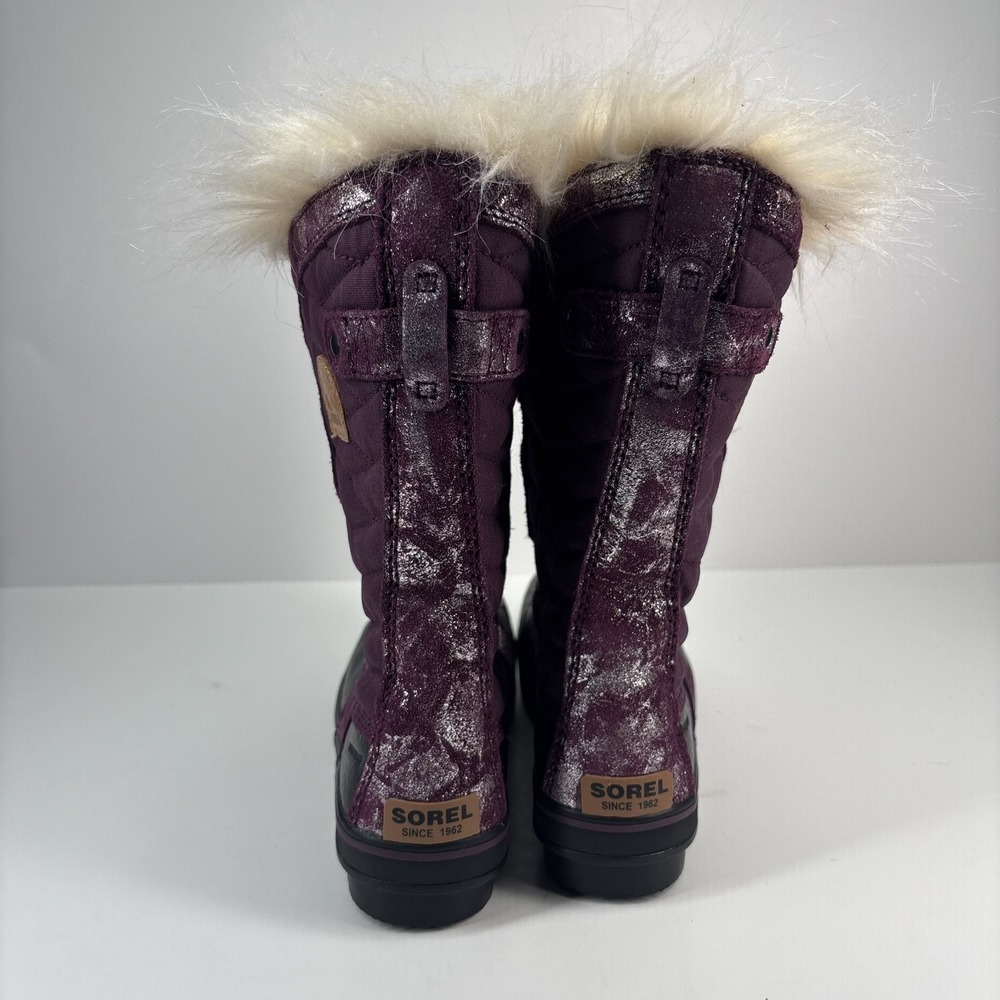 Sorel Tofino II Youth US 3 Purple Waterproof Winter Snow Boots‎ Faux Fur Cuff - Picture 3 of 16